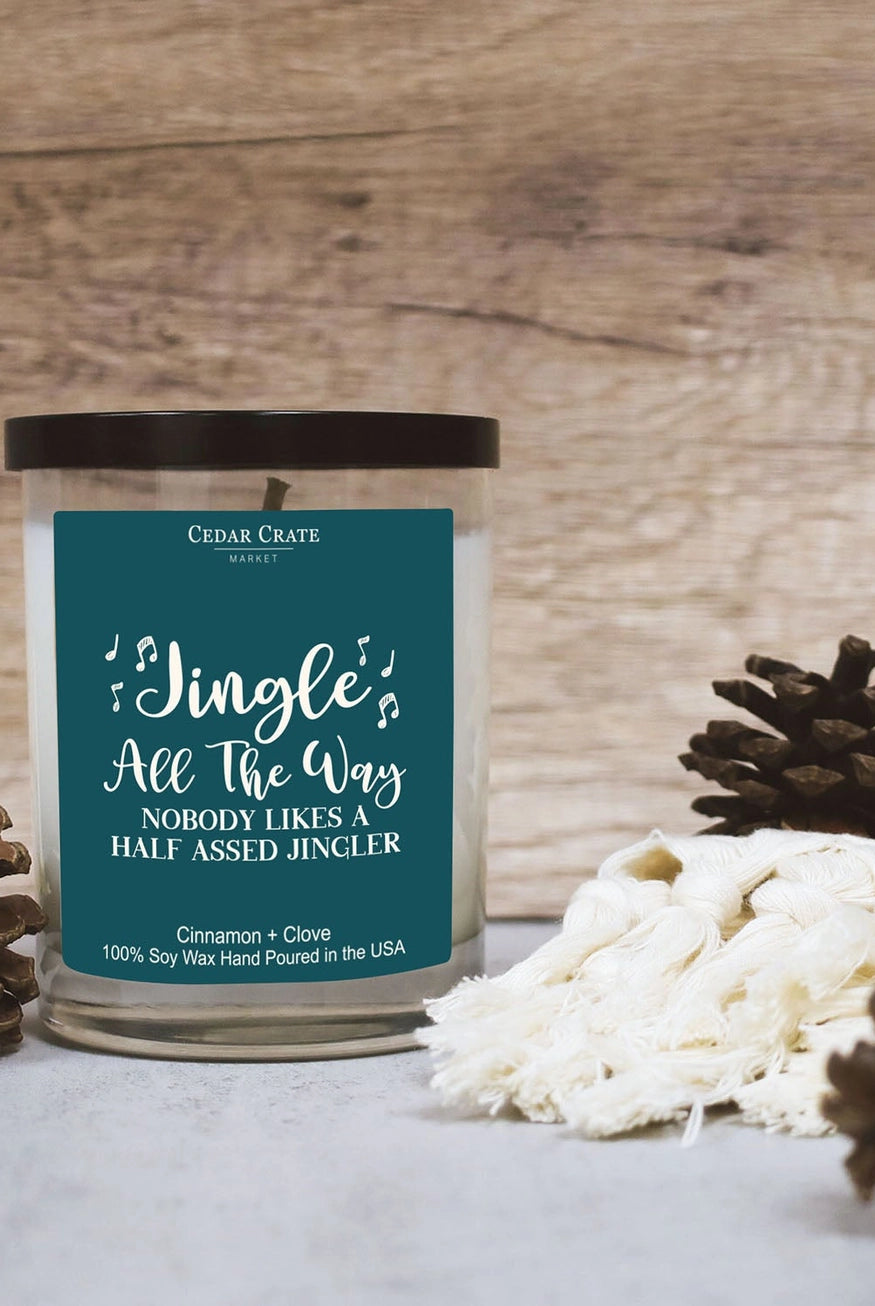 Shop Jingle All The Way | Cinnamon + Clove Soy Candle- at Ruby Joy Boutique, a Women's Clothing Store in Pickerington, Ohio