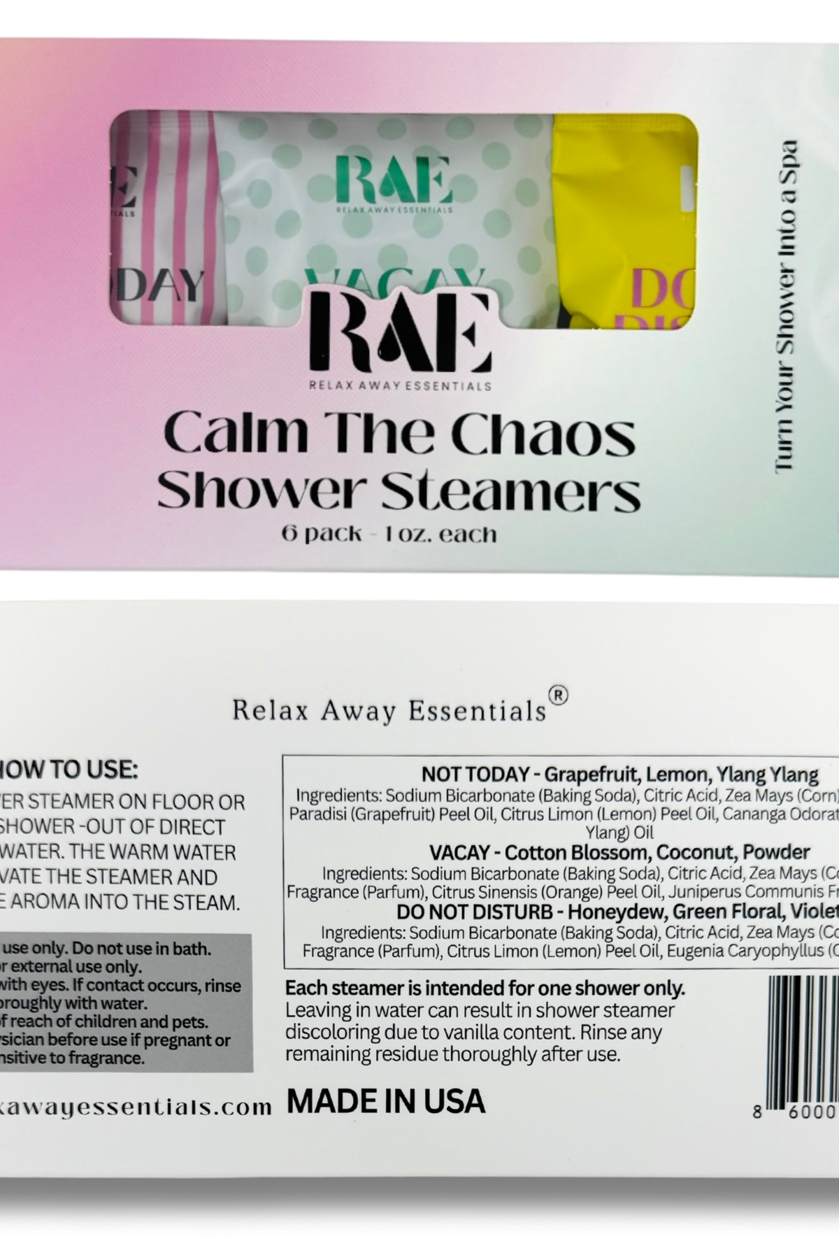 Shop Calm The Chaos | Shower Steamers 6 Pack | Made in USA- at Ruby Joy Boutique, a Women's Clothing Store in Pickerington, Ohio