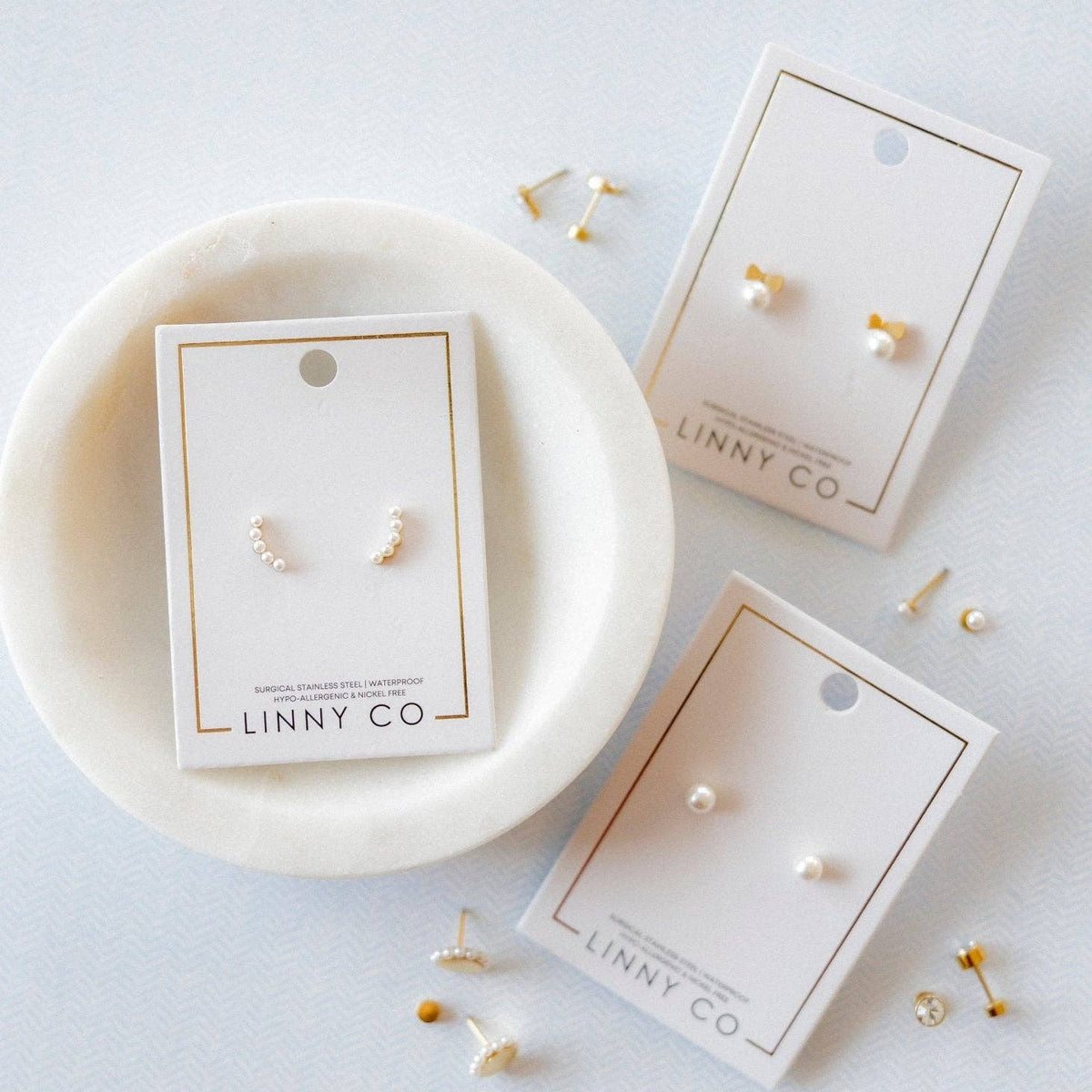 Shop Screwback Stud Earrings - Abigail Pearl Gold- at Ruby Joy Boutique, a Women's Clothing Store in Pickerington, Ohio