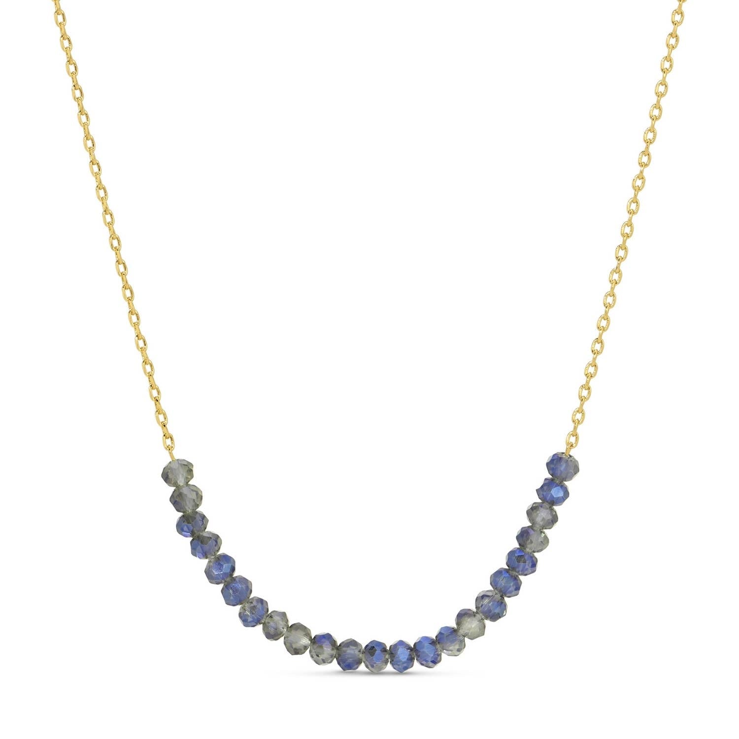 Shop Delicate Crystal Accented Necklace | 3 Colors-Navy at Ruby Joy Boutique, a Women's Clothing Store in Pickerington, Ohio