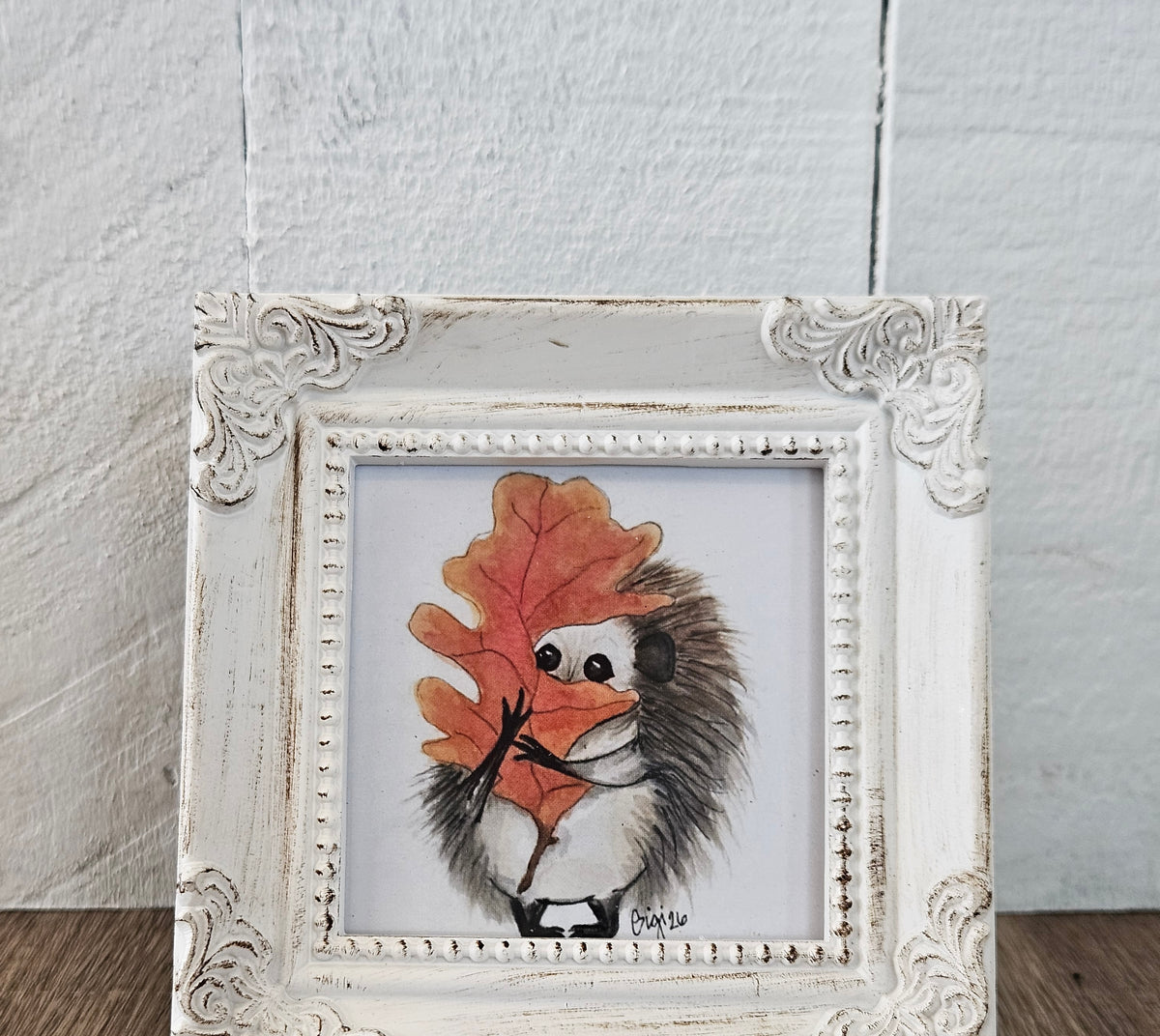 Shop Framed Watercolor Prints-Hedgehog Leaf at Ruby Joy Boutique, a Women's Clothing Store in Pickerington, Ohio