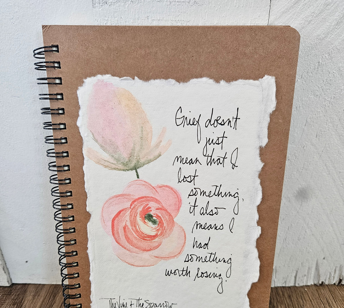 Shop Hand-Painted Watercolor Journal | Spiral Notebook-Something Worth Losing at Ruby Joy Boutique, a Women's Clothing Store in Pickerington, Ohio