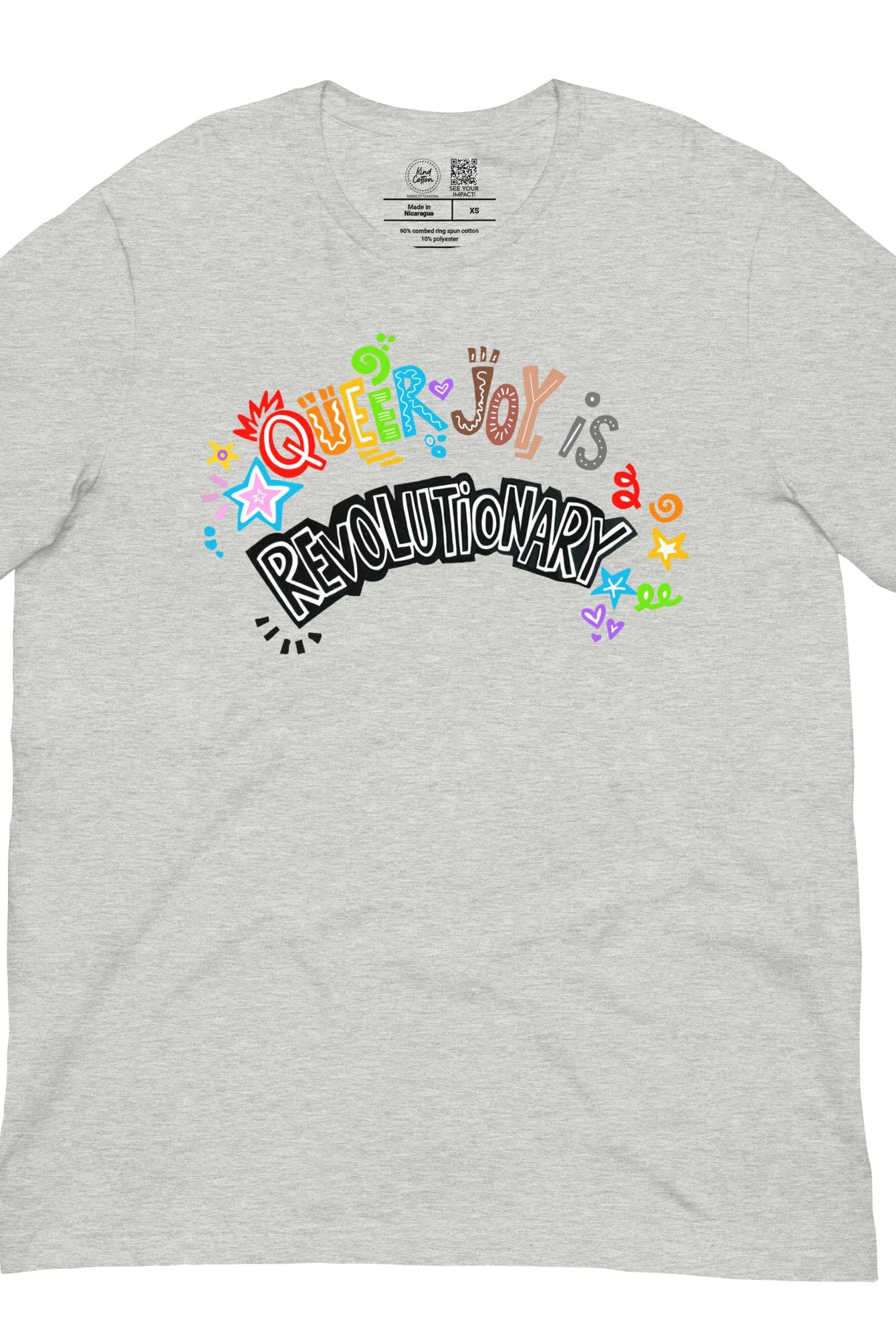 Shop Queer Joy is Revolutionary Classic Tee-Heather Grey at Ruby Joy Boutique, a Women's Clothing Store in Pickerington, Ohio