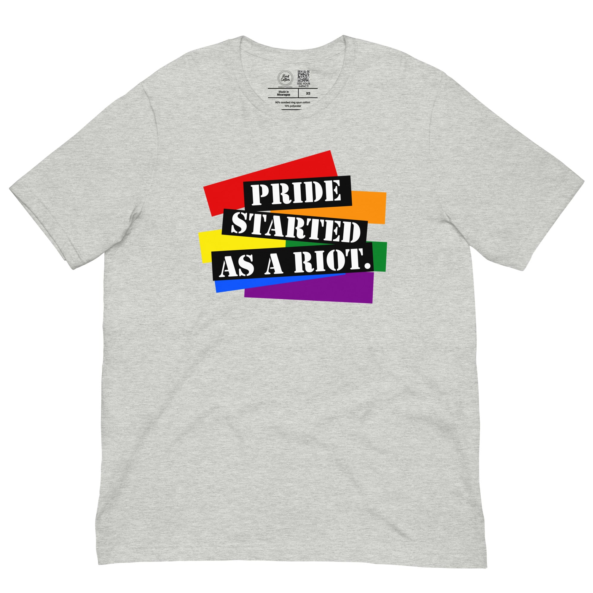 Shop Pride Started as a Riot Classic Tee-Heather Grey at Ruby Joy Boutique, a Women's Clothing Store in Pickerington, Ohio