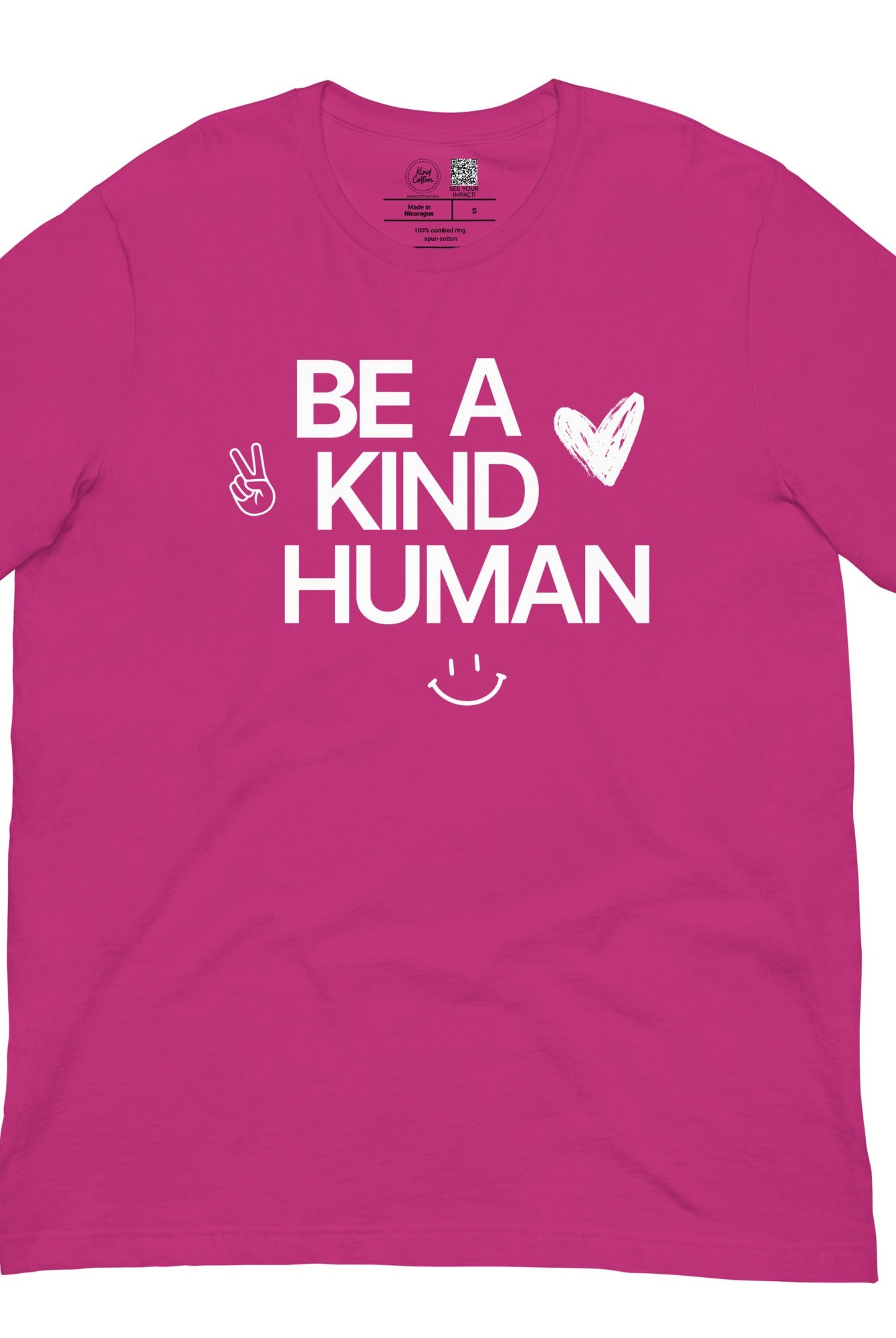 Shop Be a Kind Human Classic Tee | Kind Cotton-Berry at Ruby Joy Boutique, a Women's Clothing Store in Pickerington, Ohio
