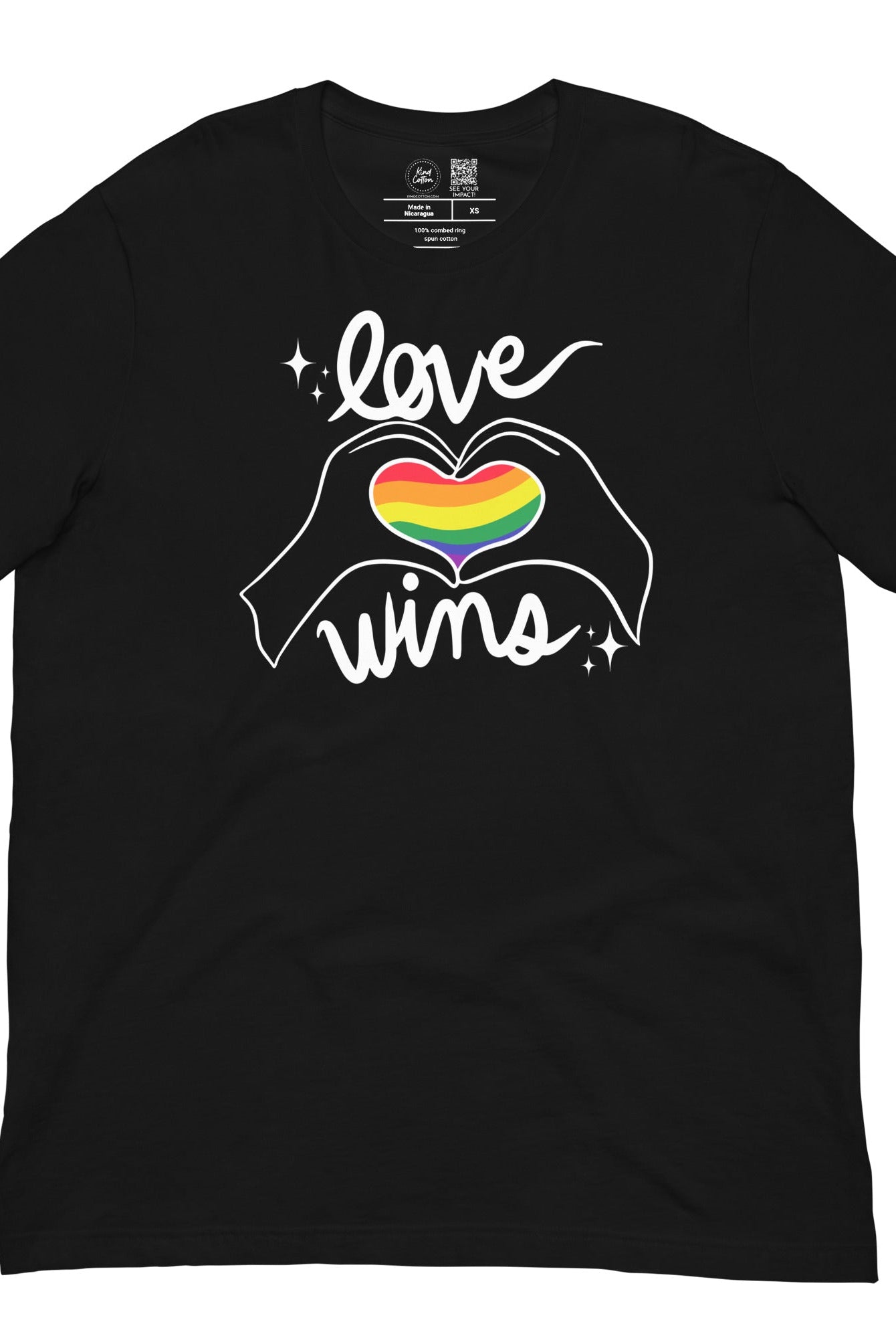 Shop Love Wins Classic Tee | Kind Cotton-Black at Ruby Joy Boutique, a Women's Clothing Store in Pickerington, Ohio
