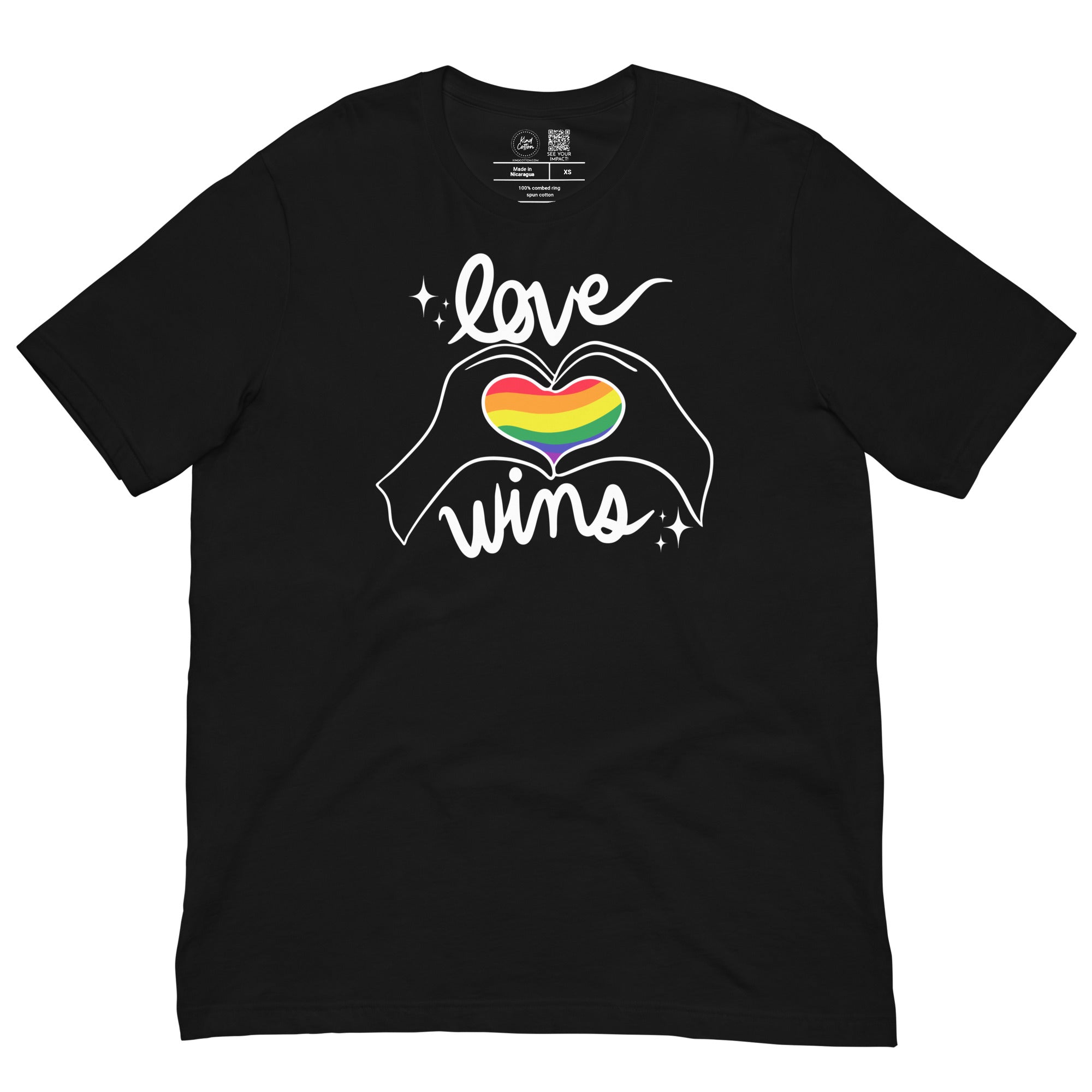 Shop Love Wins Classic Tee | Kind Cotton-Black at Ruby Joy Boutique, a Women's Clothing Store in Pickerington, Ohio