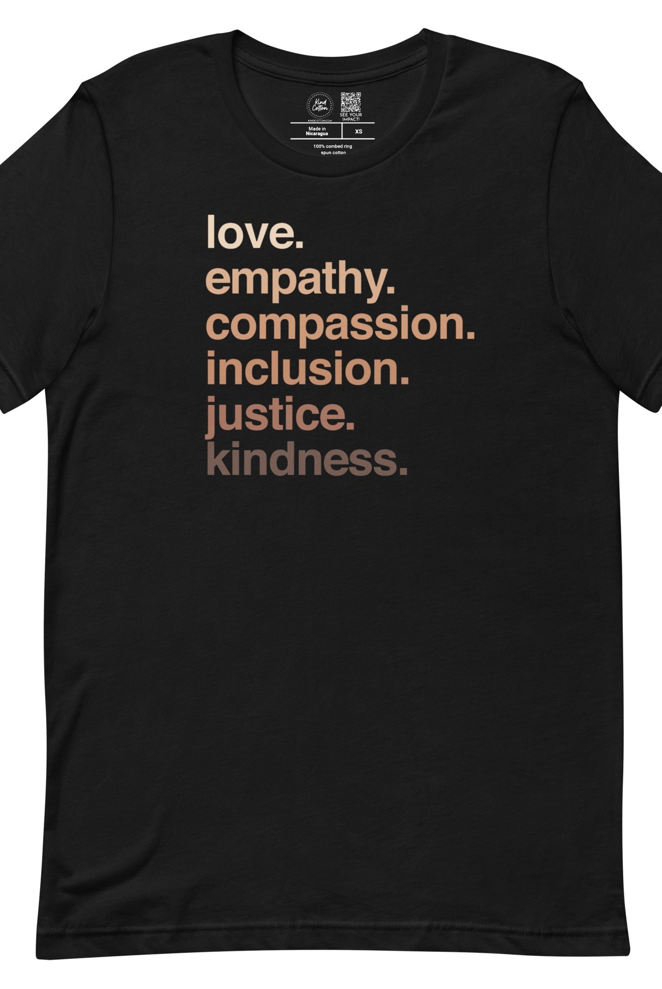 Shop 'Kindness is' Representation Classic Tee-Black at Ruby Joy Boutique, a Women's Clothing Store in Pickerington, Ohio