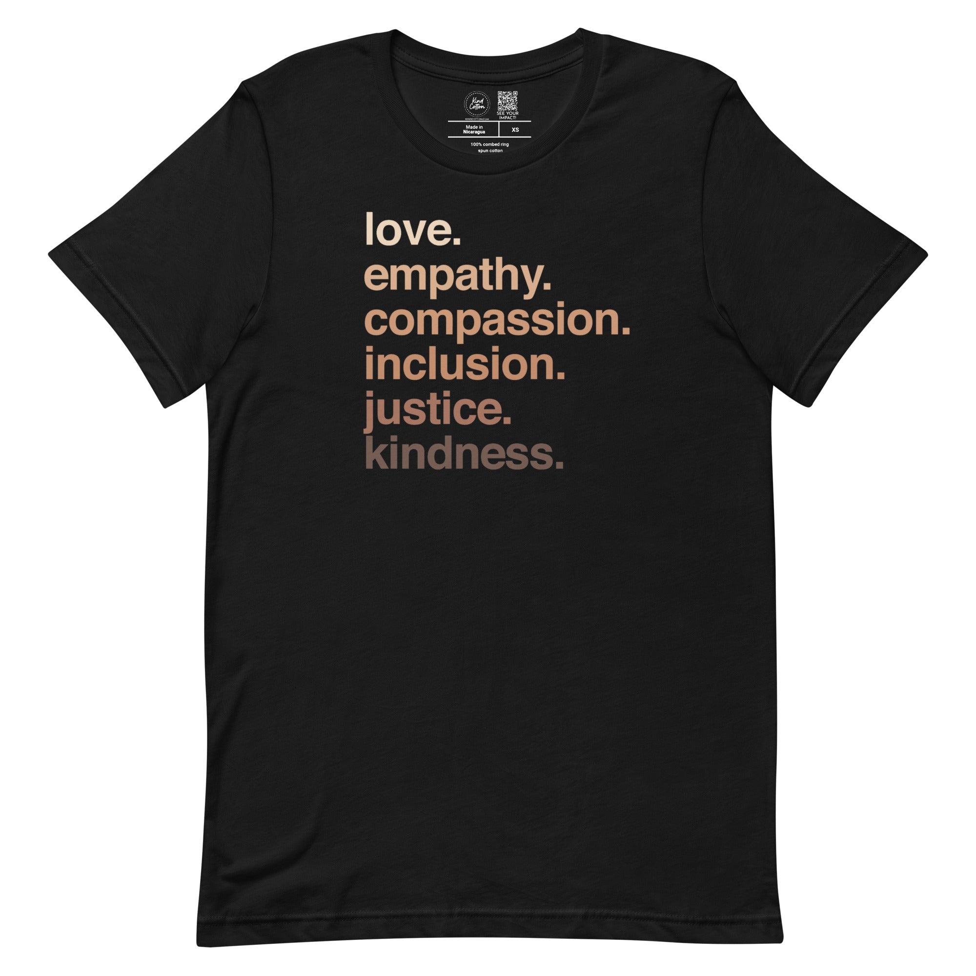 Shop 'Kindness is' Representation Classic Tee-Black at Ruby Joy Boutique, a Women's Clothing Store in Pickerington, Ohio