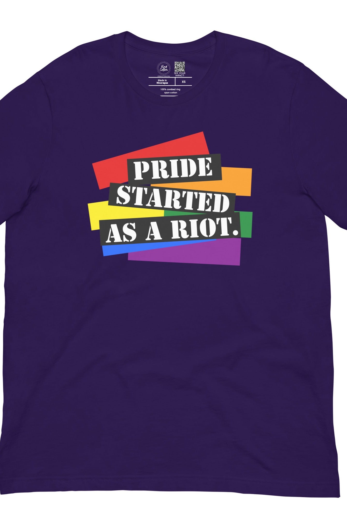Shop Pride Started as a Riot Classic Tee-Purple at Ruby Joy Boutique, a Women's Clothing Store in Pickerington, Ohio