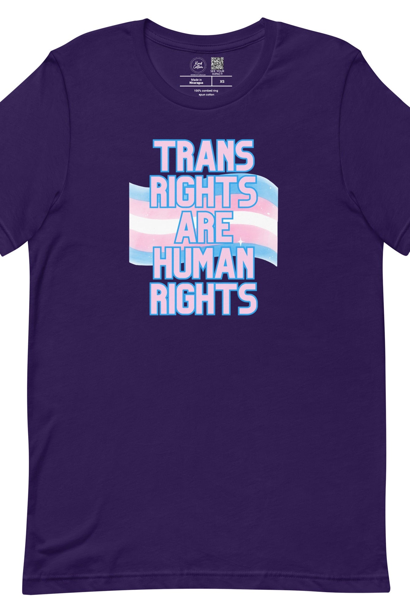Shop Trans Rights are Human Rights Classic Tee-Purple at Ruby Joy Boutique, a Women's Clothing Store in Pickerington, Ohio