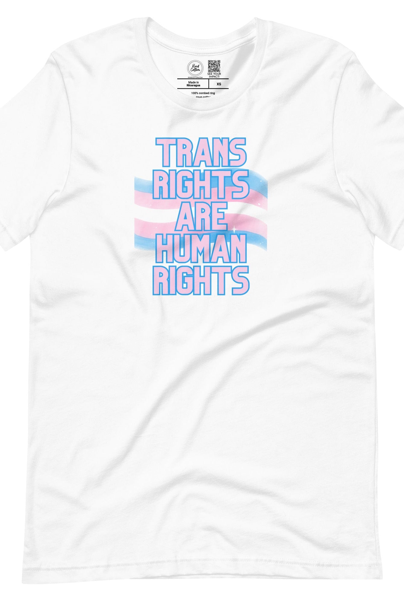 Shop Trans Rights are Human Rights Classic Tee-White at Ruby Joy Boutique, a Women's Clothing Store in Pickerington, Ohio