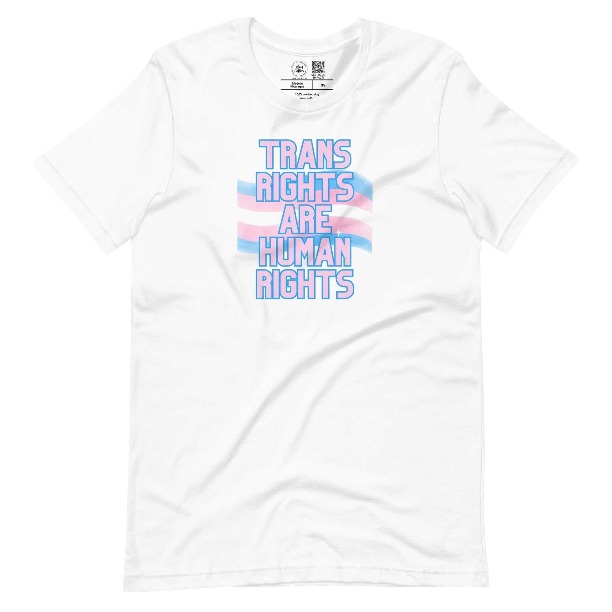 Shop Trans Rights are Human Rights Classic Tee-White at Ruby Joy Boutique, a Women's Clothing Store in Pickerington, Ohio