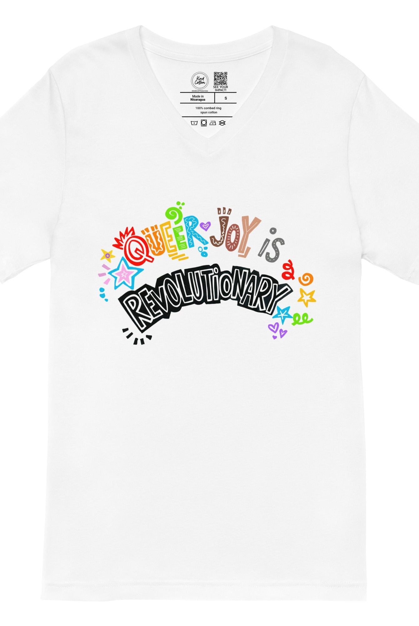 Shop Queer Joy is Revolutionary Classic Tee-White at Ruby Joy Boutique, a Women's Clothing Store in Pickerington, Ohio