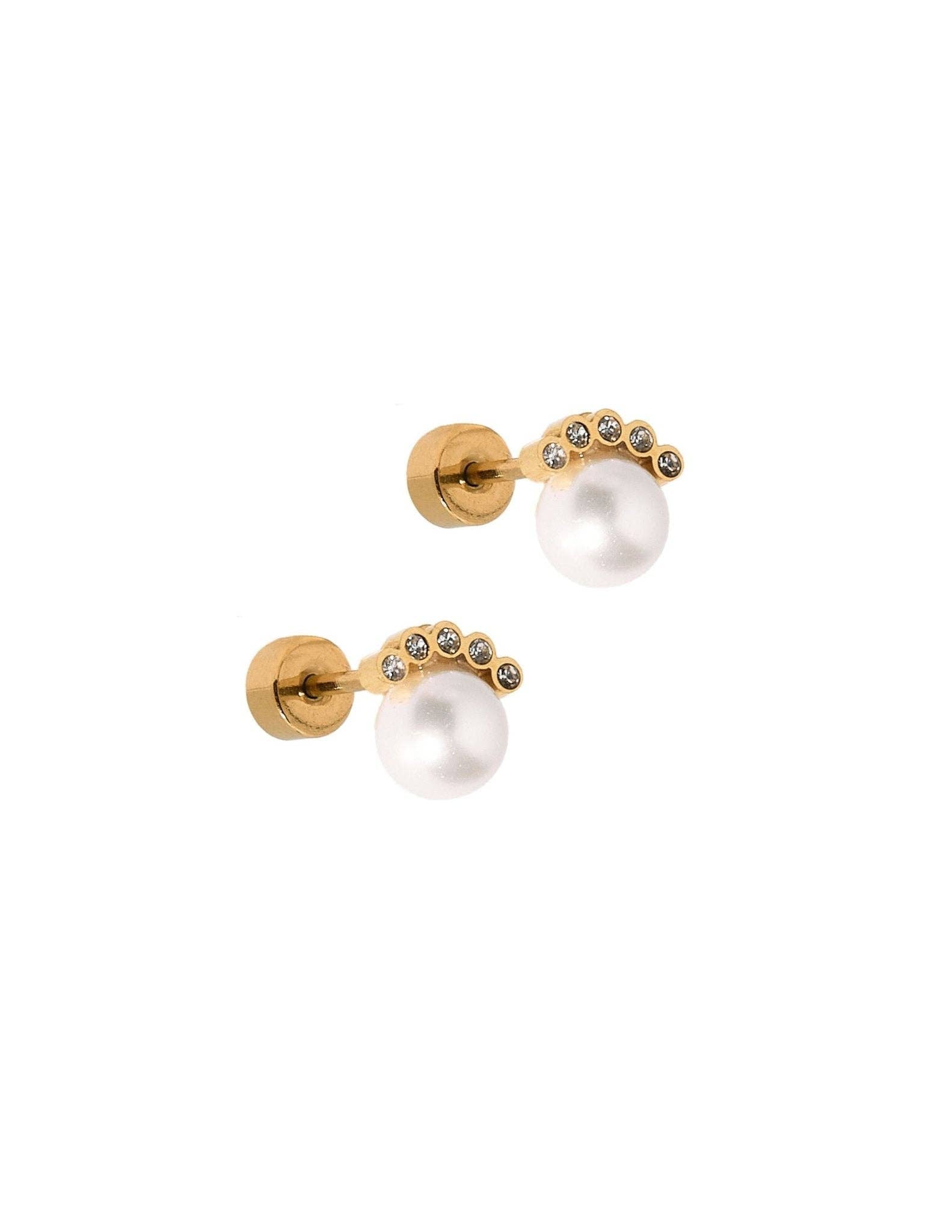 Shop Winnie Pearl Screwback Stud Earrings- at Ruby Joy Boutique, a Women's Clothing Store in Pickerington, Ohio
