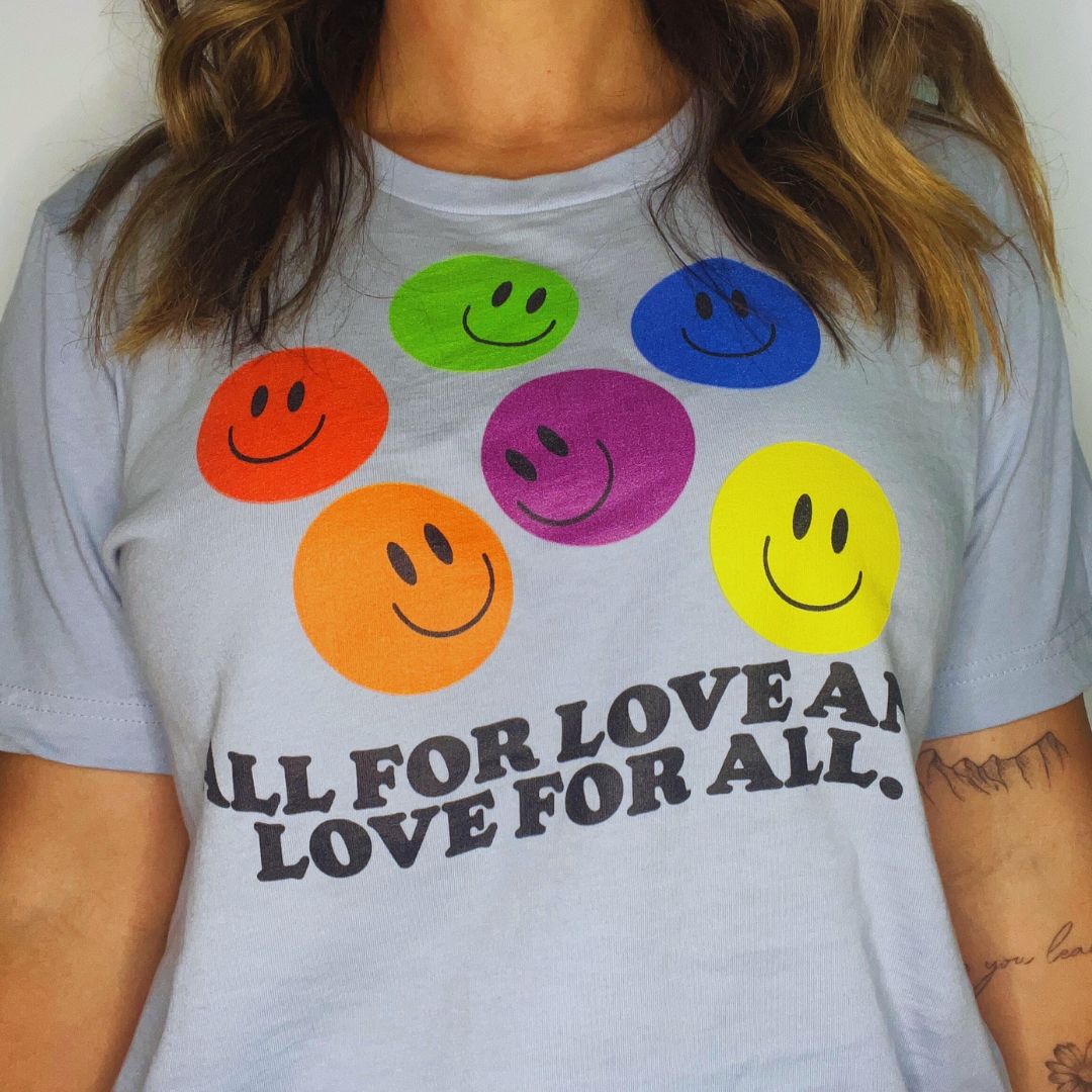 Shop All for Love Classic Tee- at Ruby Joy Boutique, a Women's Clothing Store in Pickerington, Ohio