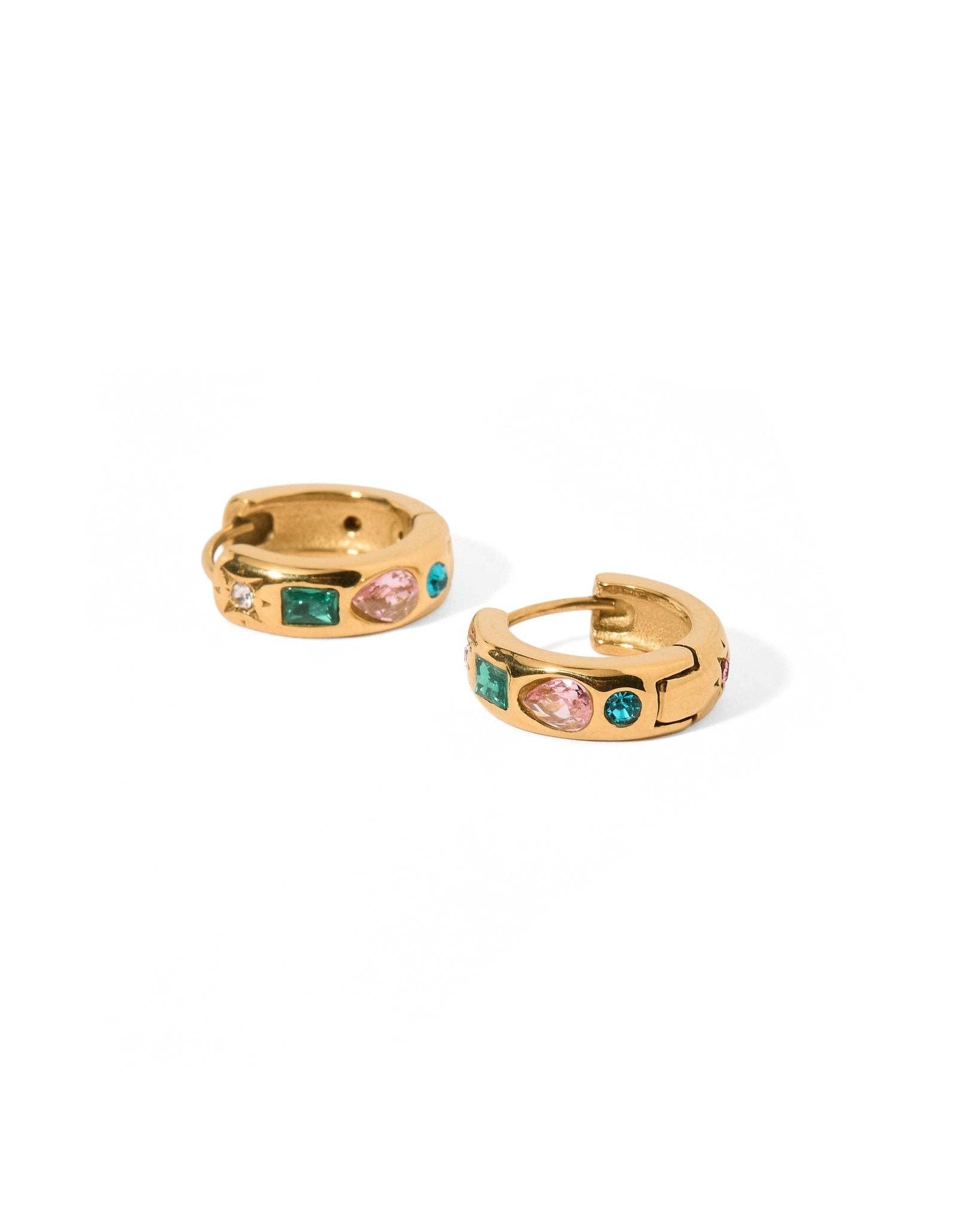 Shop August Gemstone Huggie Earrings- at Ruby Joy Boutique, a Women's Clothing Store in Pickerington, Ohio