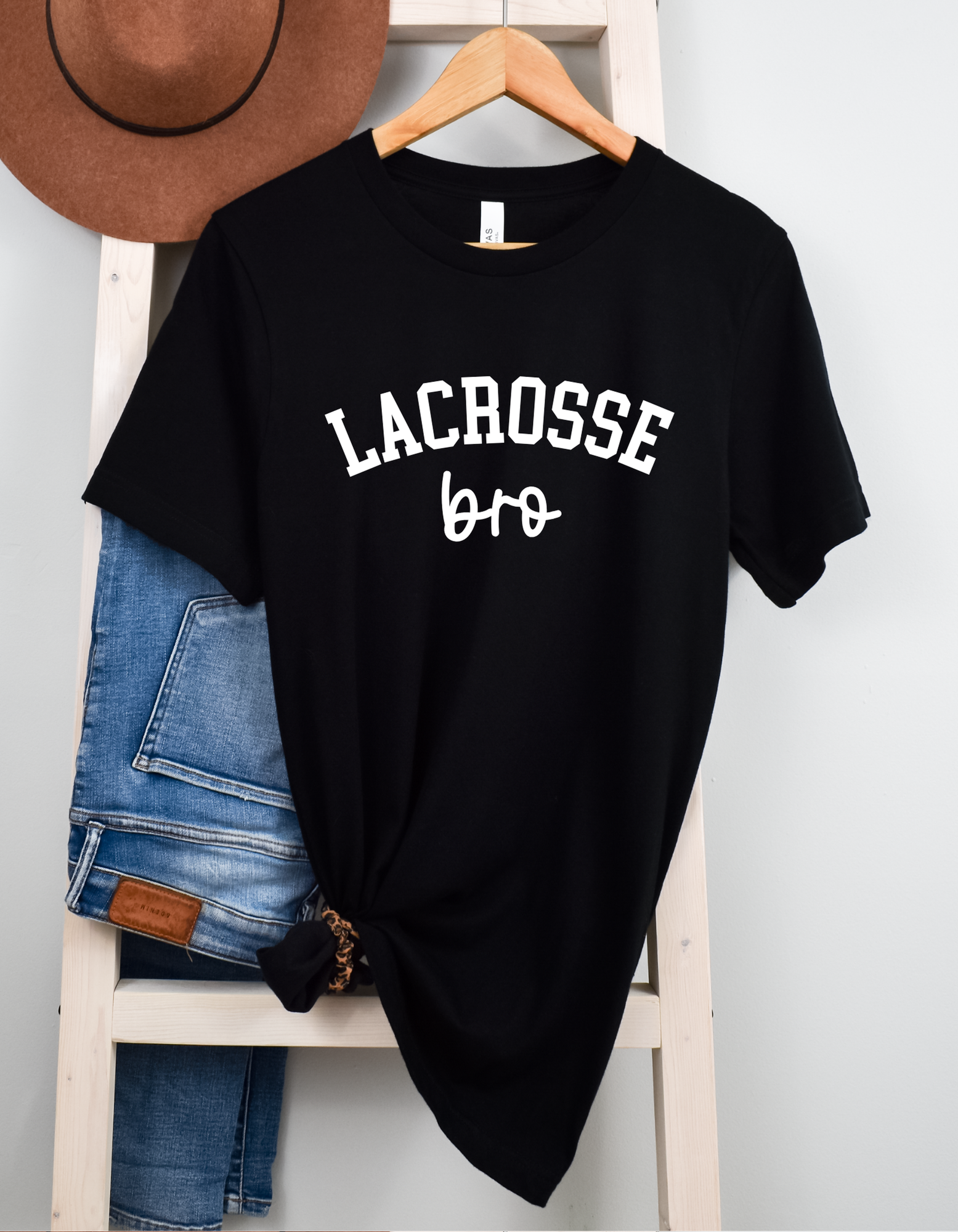 Shop 256 Lacrosse Custom Text Graphic Tee- at Ruby Joy Boutique, a Women's Clothing Store in Pickerington, Ohio