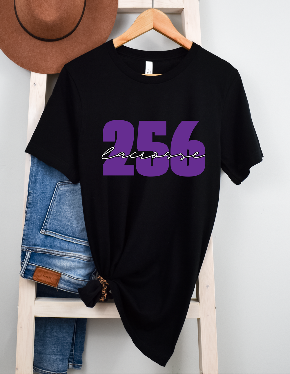 Shop 256 Lacrosse Script Graphic Tee-Small at Ruby Joy Boutique, a Women's Clothing Store in Pickerington, Ohio