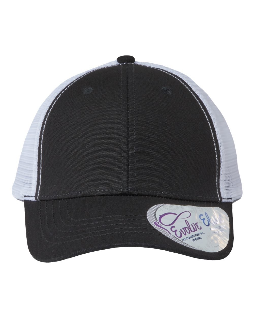 Shop 256 Lacrosse Graphic Women's Trucker Hat with Evolve™ Concealed Ponytail Opening- at Ruby Joy Boutique, a Women's Clothing Store in Pickerington, Ohio