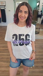 Shop 256 Lacrosse Playful Script Graphic Tee- at Ruby Joy Boutique, a Women's Clothing Store in Pickerington, Ohio