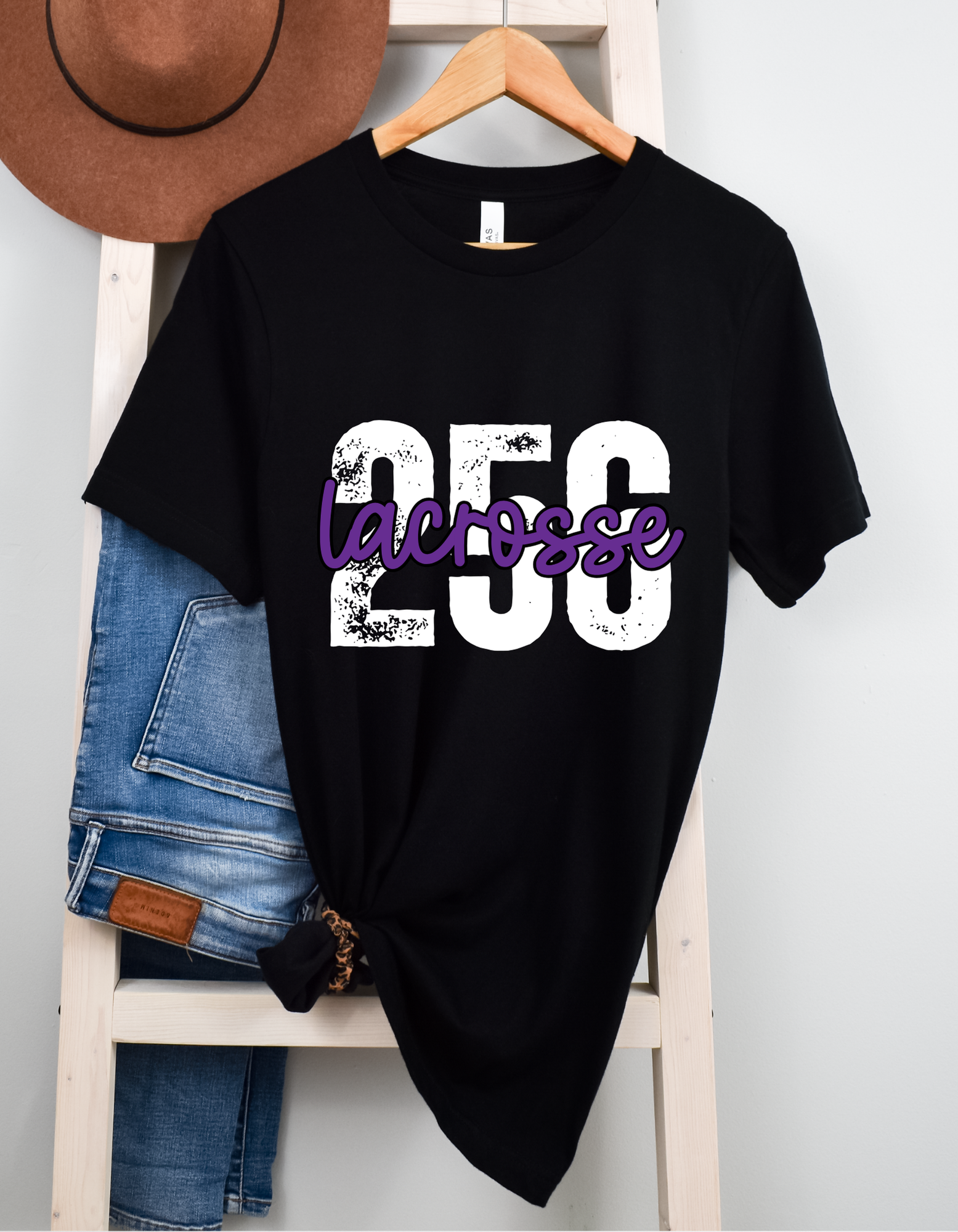 Shop 256 Lacrosse Playful Script Graphic Tee-Small at Ruby Joy Boutique, a Women's Clothing Store in Pickerington, Ohio