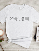 Shop 256 Lacrosse Icons Graphic Tee at Ruby Joy Boutique, a Women's Clothing Store in Pickerington, Ohio