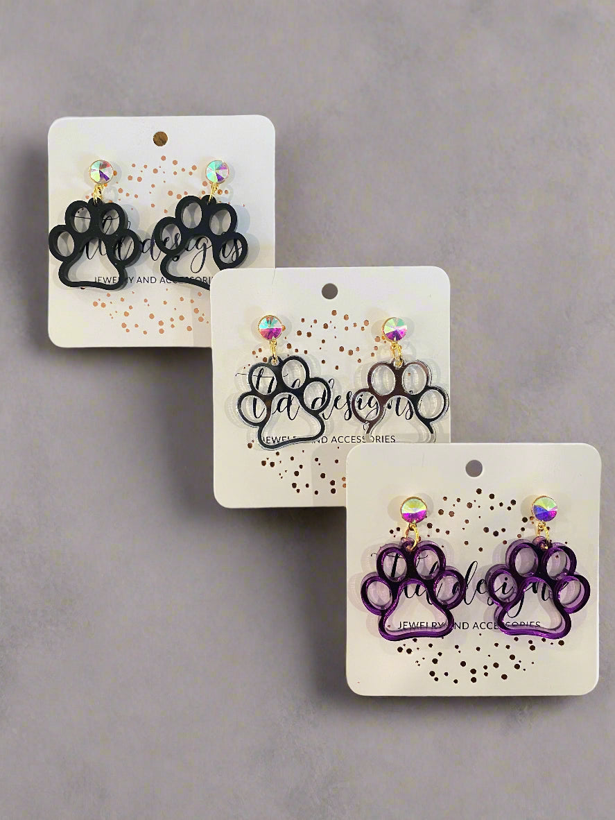 Shop Acrylic Paw Earrings- at Ruby Joy Boutique, a Women's Clothing Store in Pickerington, Ohio