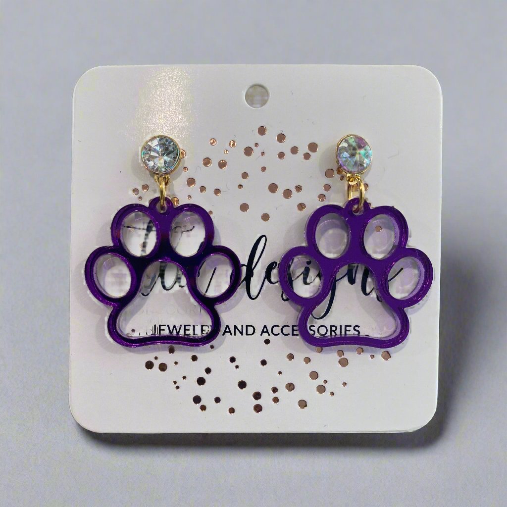 Shop Acrylic Paw Earrings-Earrings at Ruby Joy Boutique, a Women's Clothing Store in Pickerington, Ohio