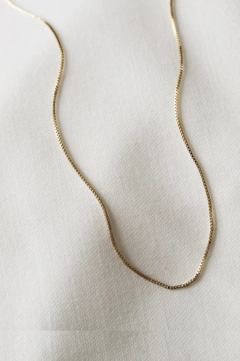 Shop Adjustable Box Chain Necklace - Gold-Filled-Necklaces at Ruby Joy Boutique, a Women's Clothing Store in Pickerington, Ohio