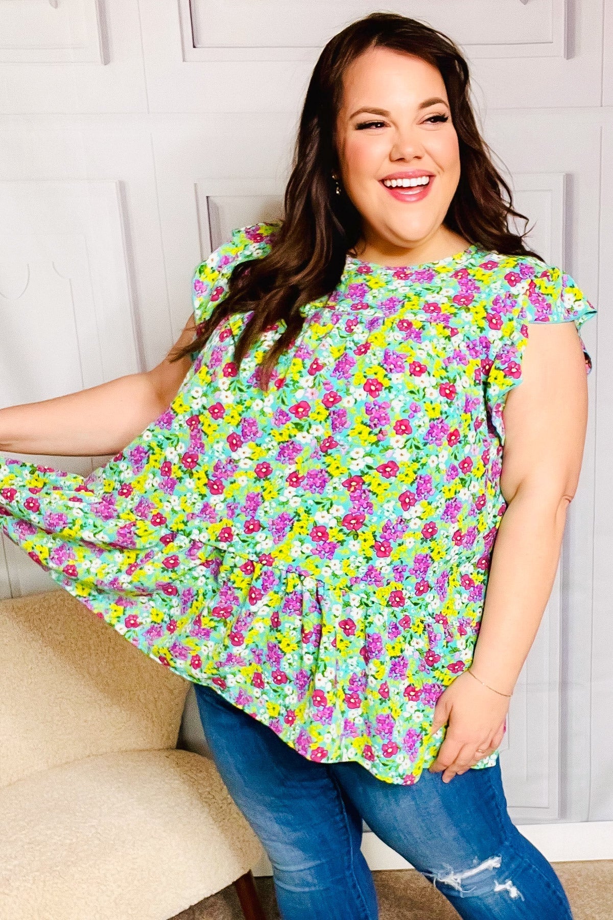 Shop All For You Floral Top-Shirts at Ruby Joy Boutique, a Women's Clothing Store in Pickerington, Ohio