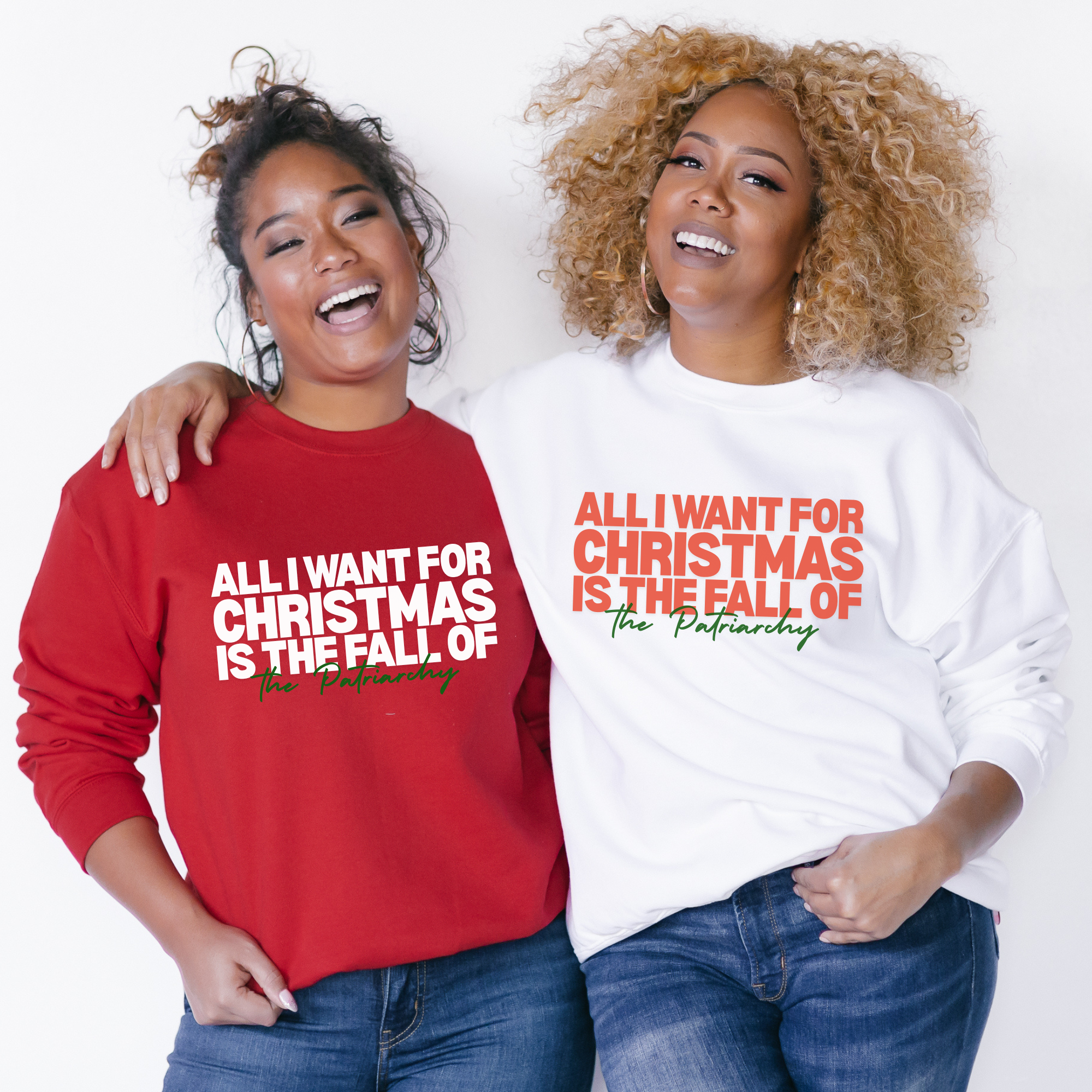 Shop All I Want For Christmas is The Fall of The Patriarchy Graphic Top- at Ruby Joy Boutique, a Women's Clothing Store in Pickerington, Ohio