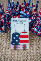 Shop Americana Stars & Stripes Flag Popsicle Dangles-Earrings at Ruby Joy Boutique, a Women's Clothing Store in Pickerington, Ohio