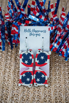 Shop Americana Stars & Stripes Flag Sunglass Dangles-Earrings at Ruby Joy Boutique, a Women's Clothing Store in Pickerington, Ohio