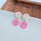 Shop Amora Heart Earrings - Pink- at Ruby Joy Boutique, a Women's Clothing Store in Pickerington, Ohio