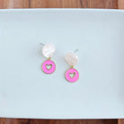 Shop Amora Heart Earrings - Pink- at Ruby Joy Boutique, a Women's Clothing Store in Pickerington, Ohio