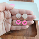 Shop Amora Heart Earrings - Pink- at Ruby Joy Boutique, a Women's Clothing Store in Pickerington, Ohio