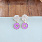 Shop Amora Heart Earrings - Purple- at Ruby Joy Boutique, a Women's Clothing Store in Pickerington, Ohio