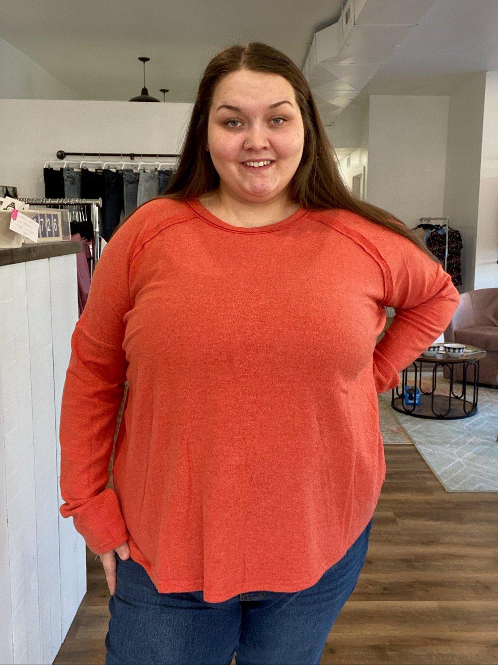 Shop Anna Brushed Hacci Sweater-Sweater at Ruby Joy Boutique, a Women's Clothing Store in Pickerington, Ohio