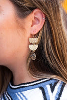 Shop Aria Earrings - Brown Shimmer-Earrings at Ruby Joy Boutique, a Women's Clothing Store in Pickerington, Ohio