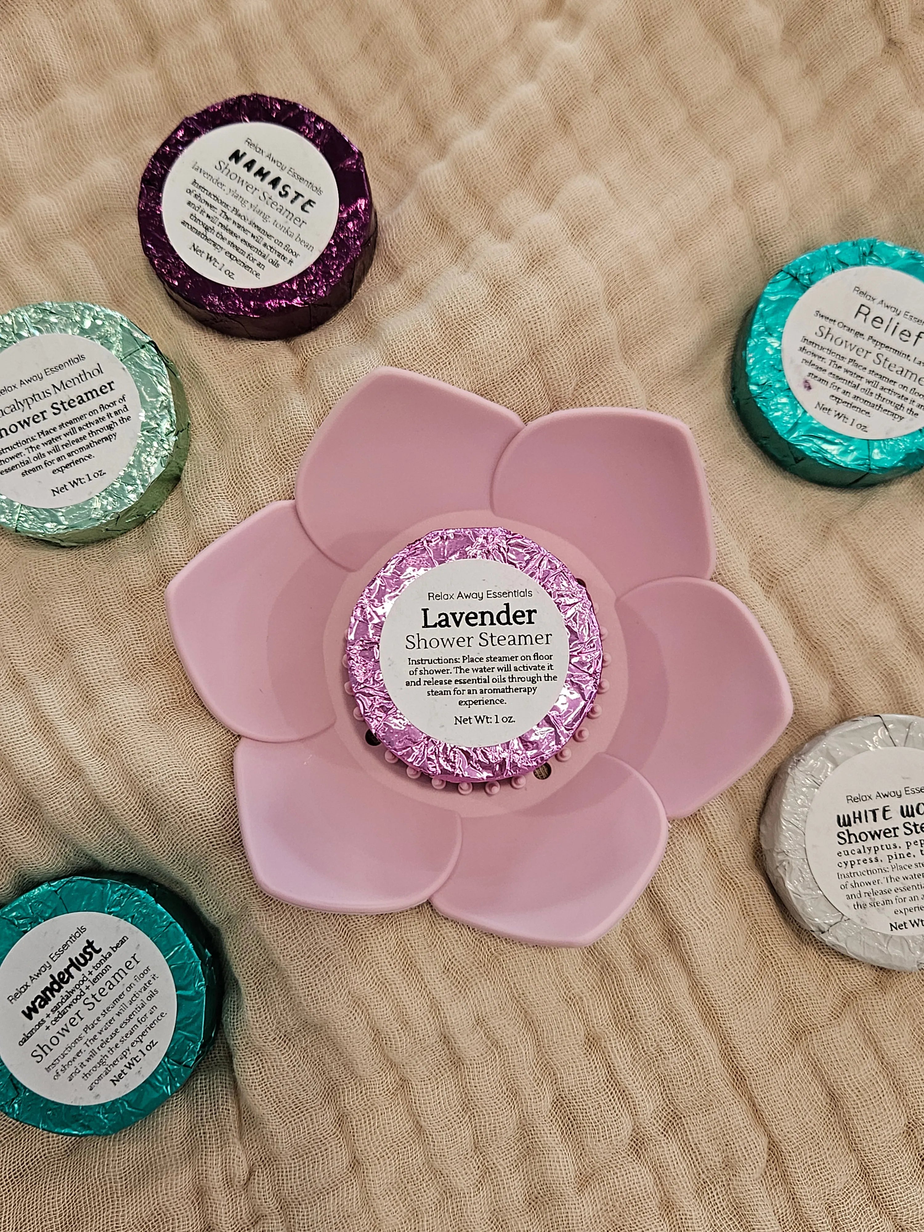 Shop Lotus Shower Steamer Trays-Pink at Ruby Joy Boutique, a Women's Clothing Store in Pickerington, Ohio