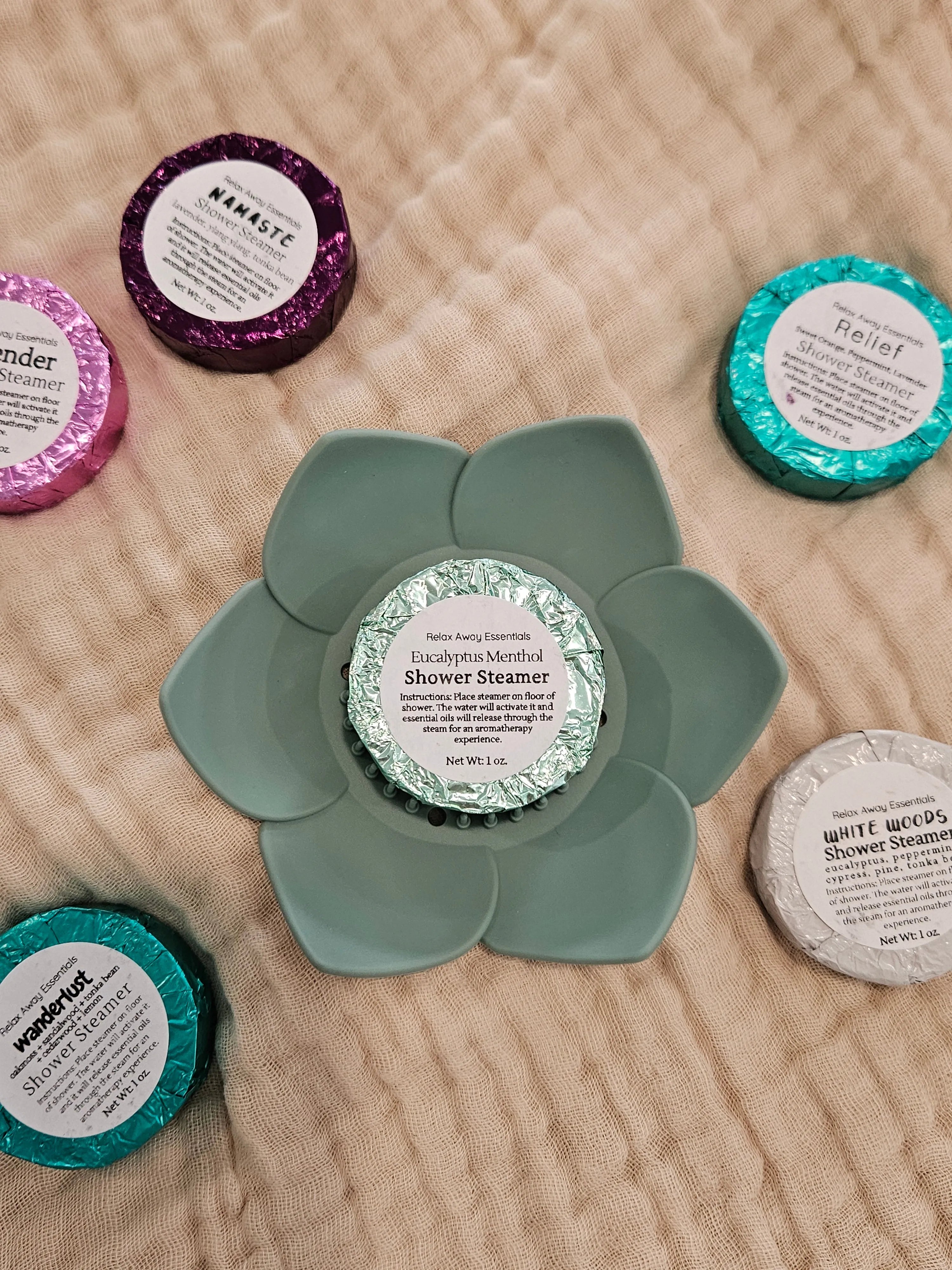 Shop Lotus Shower Steamer Trays-Sage at Ruby Joy Boutique, a Women's Clothing Store in Pickerington, Ohio