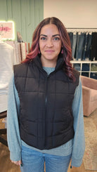 Shop Aspen Quilted Puffer Vest-Vest at Ruby Joy Boutique, a Women's Clothing Store in Pickerington, Ohio