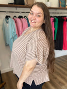 Shop Averi Striped Dolman Top- at Ruby Joy Boutique, a Women's Clothing Store in Pickerington, Ohio