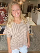 Shop Averi Striped Dolman Top- at Ruby Joy Boutique, a Women's Clothing Store in Pickerington, Ohio
