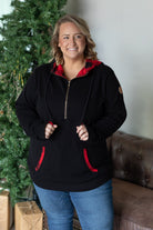 Shop Avery Accent HalfZip Hoodie - Buffalo Plaid-Hoodie at Ruby Joy Boutique, a Women's Clothing Store in Pickerington, Ohio