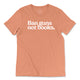 Shop Ban Guns Not Books Classic Tee | Kind Cotton-Orange at Ruby Joy Boutique, a Women's Clothing Store in Pickerington, Ohio