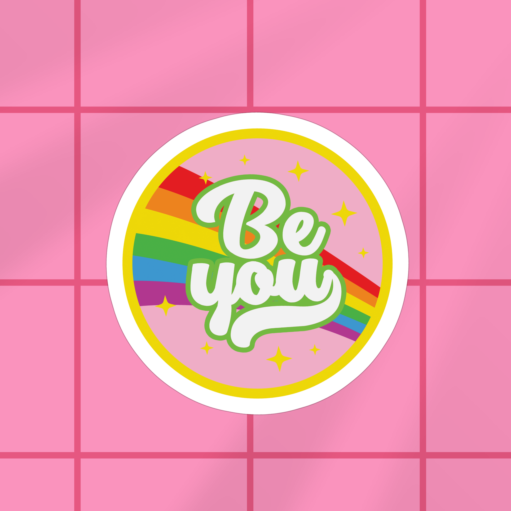 Shop Be You Rainbow Ally Pride | Waterproof Vinyl Sticker- at Ruby Joy Boutique, a Women's Clothing Store in Pickerington, Ohio