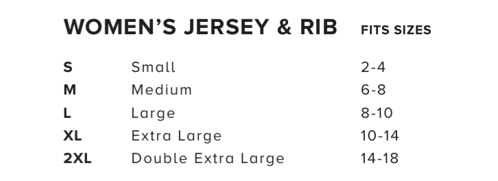 Bella Canvas Women's Size Chart | Ruby Joy Boutique, a Women's Clothing Store in Pickerington, Ohio