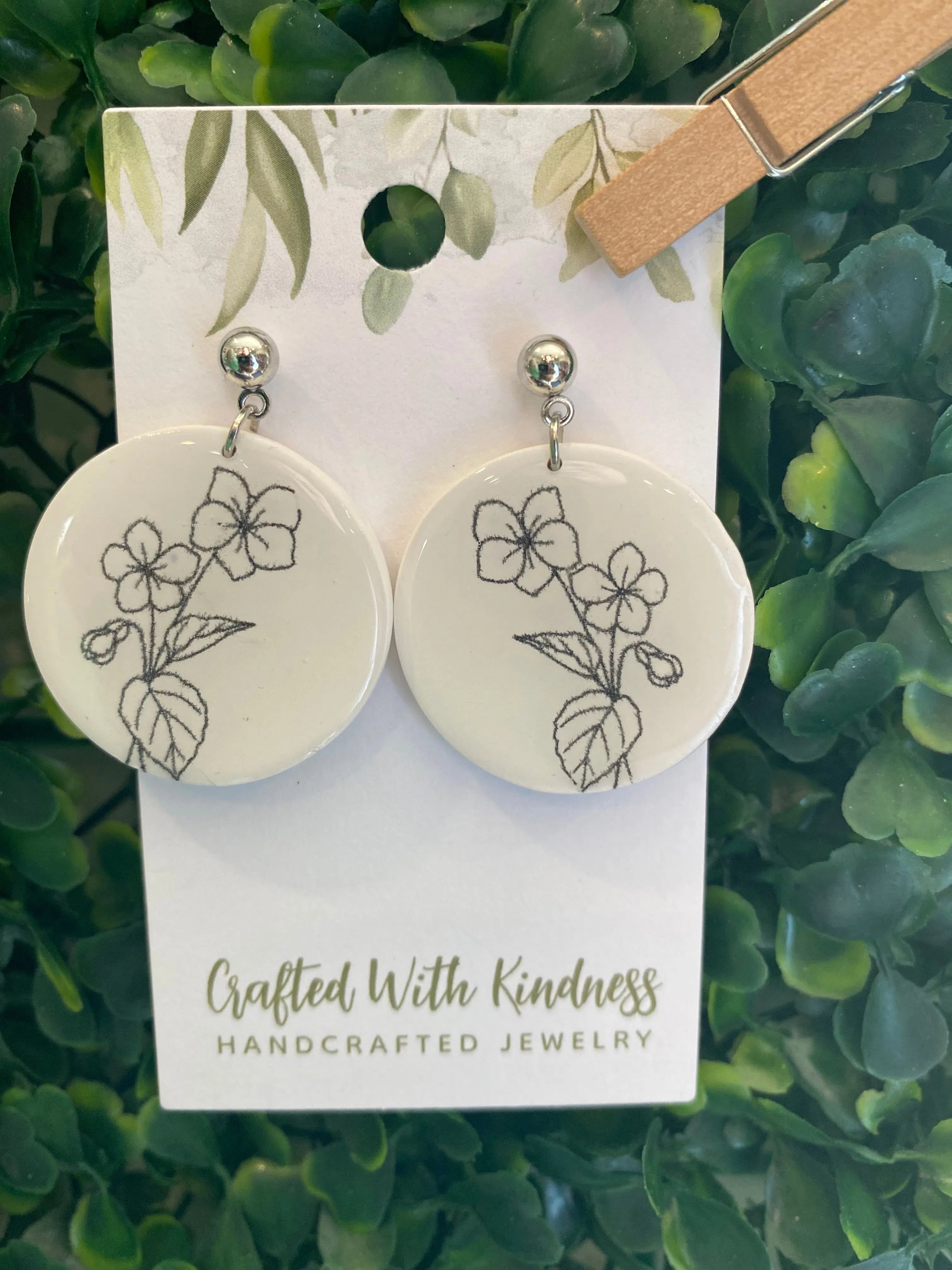 Shop Birth Flower Dangles-Earrings at Ruby Joy Boutique, a Women's Clothing Store in Pickerington, Ohio